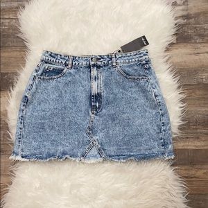 NWT • Nasty Gal Acid Wash Denim Mini Skirt